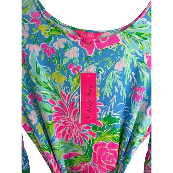 Lilly Pulitzer **Kassi Wrap** Dress Zanzibar **Blue Large** NWT - Picture 4 of 9